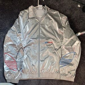 Adidas men’s tricolor jacket size :LG